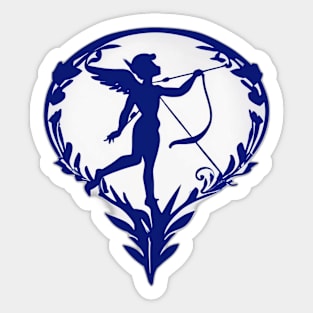 Mystical Archer Fairy Silhouette Tee Design No. 688 Sticker